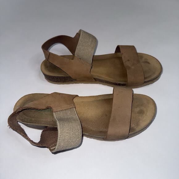 BioNatura Women’s Leather Cork Sandals Flats Brown Neutral Size 41/10 - Picture 1 of 5